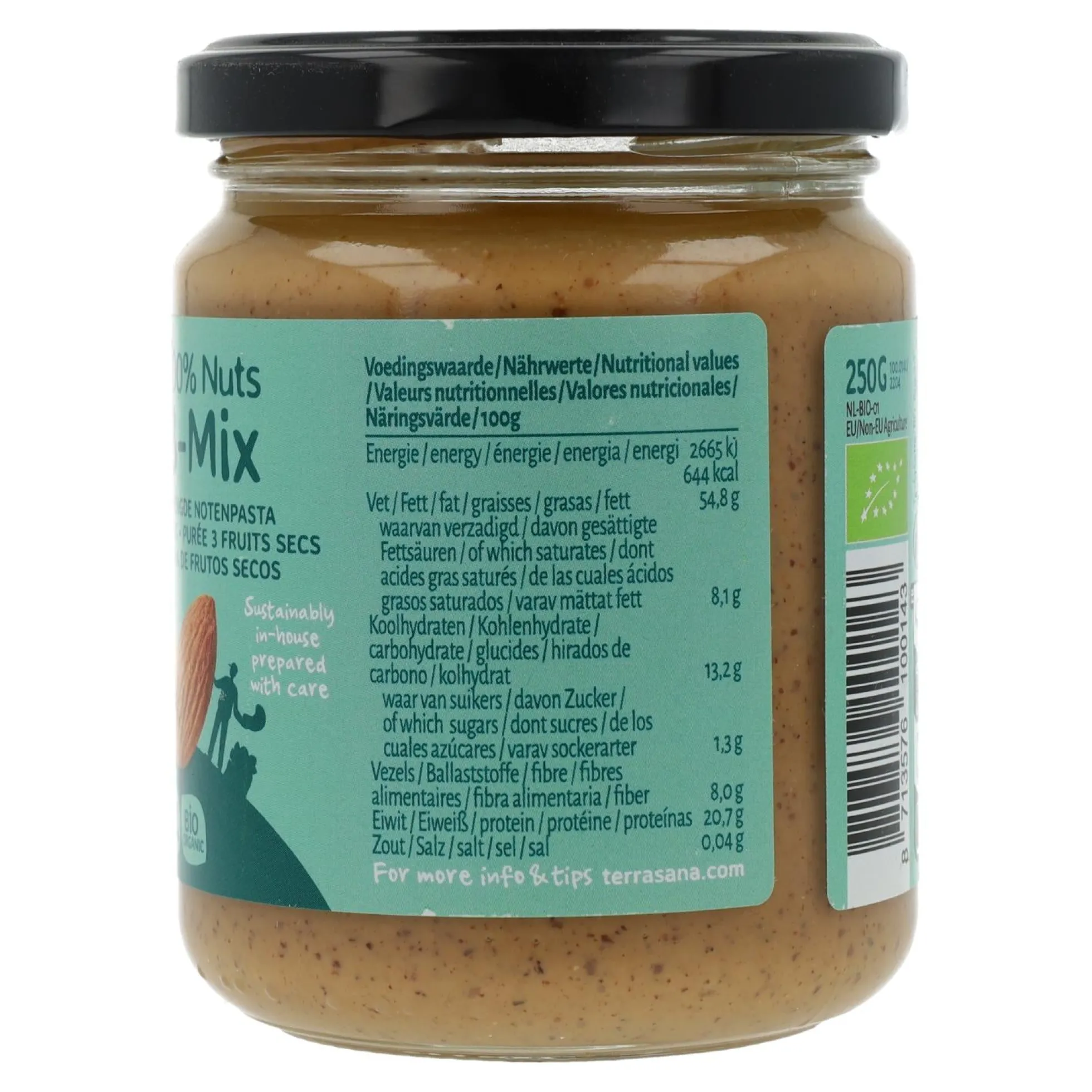 3-Mix Crema de Frutos Secos (sin cacahuete) Terrasana 250g