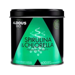Mix de Espirulina y Chlorella Ecológica, 600 comp. Aldous Bio