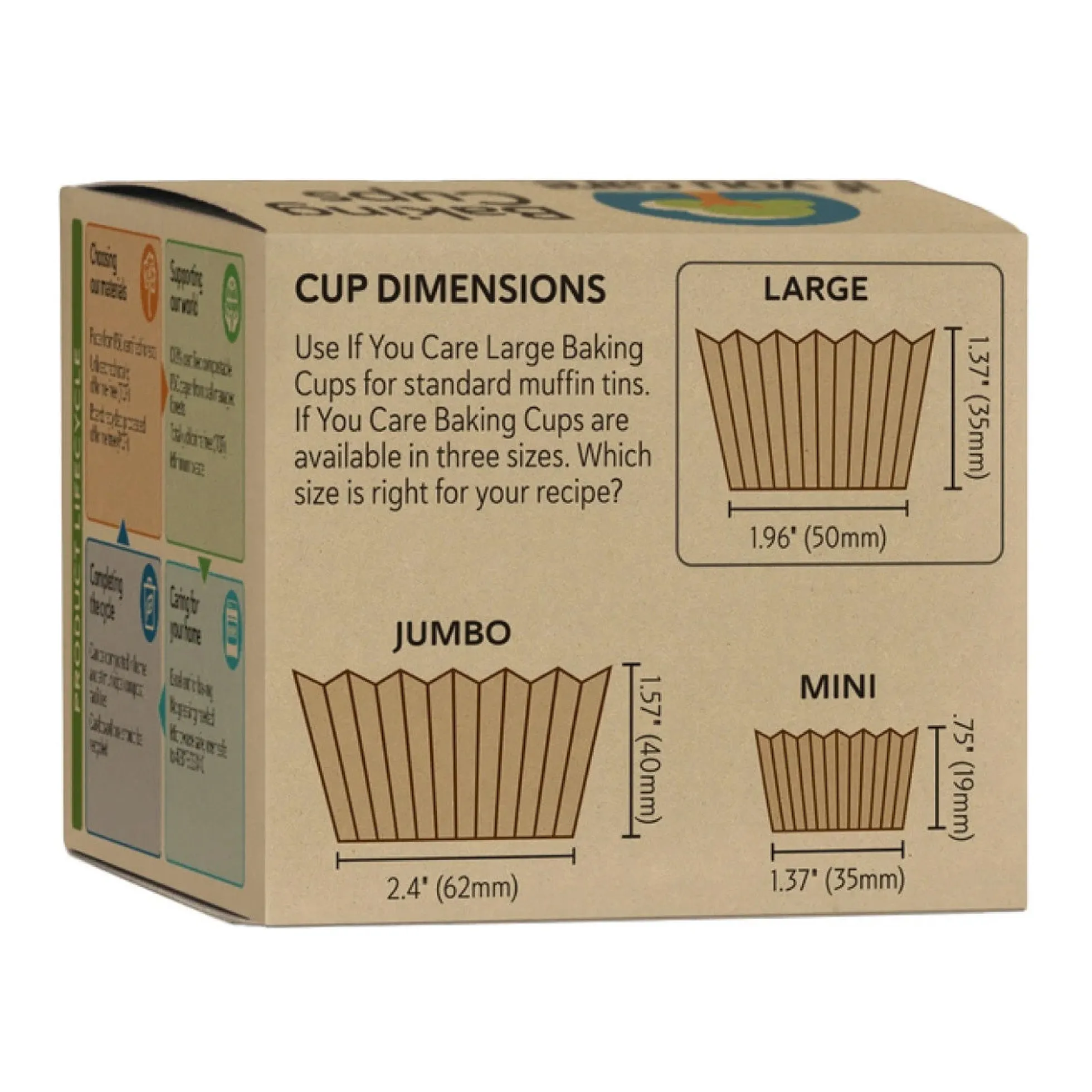 Moldes de magdalenas de papel medianos If you care 240 uds