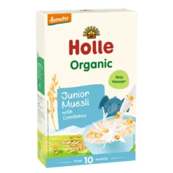 Muesli Junior integral eco con copos de maíz Demeter a partir 10 meses Holle 250gr