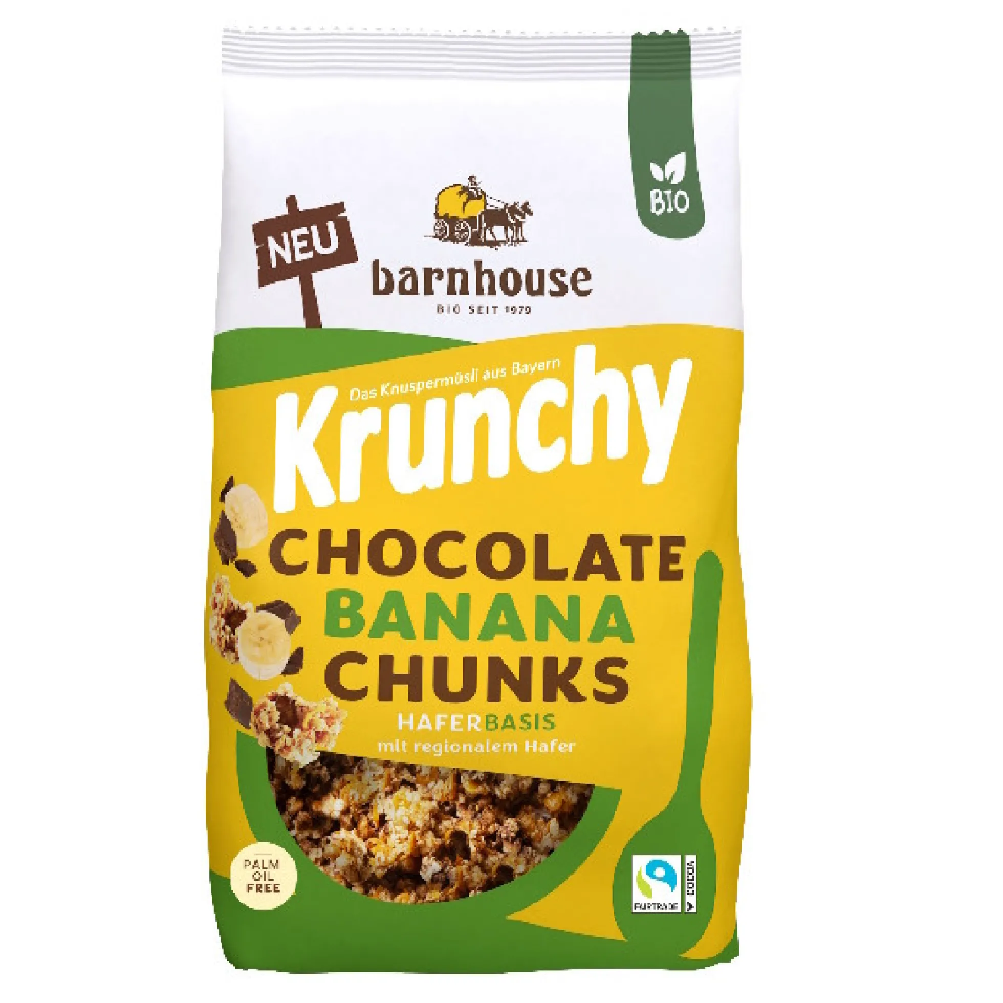 Muesly Krunchy BIO Choco Banana Chunks Barnhouse 450 g