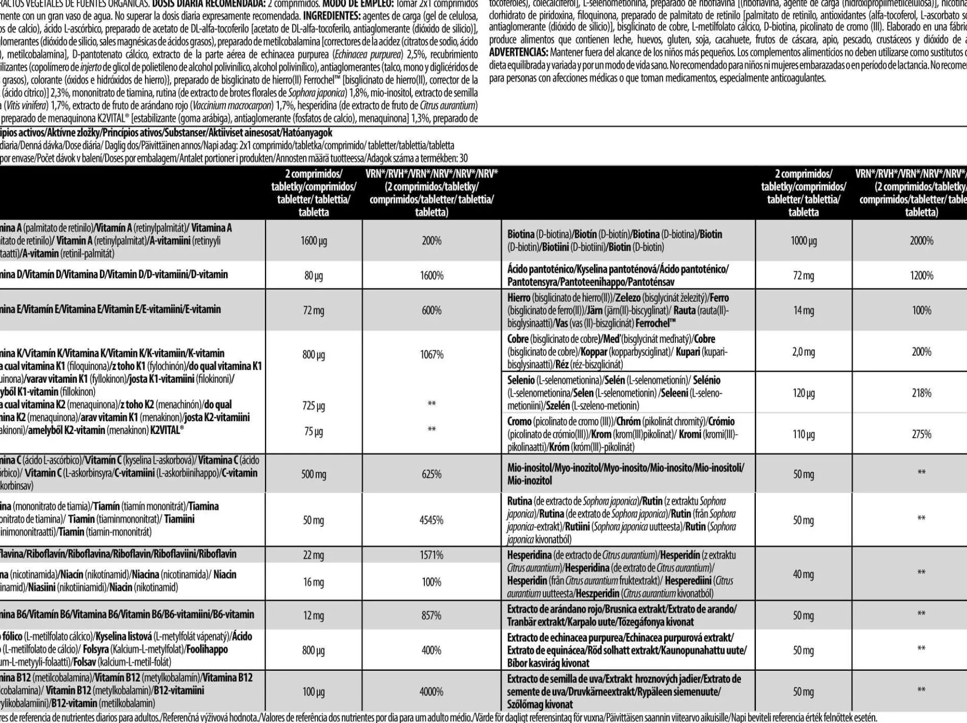 Multivitamin For Women (orgánico) - 60 Tabletas - Complejos Multivitaminicos - Biotech Usa