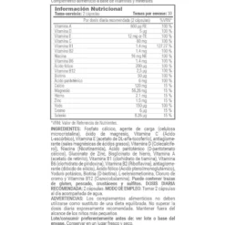 Multi Vitamins - 60 Cápsulas Vegetales - Aporta Vitalidad - Masmusculo