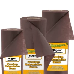168m² Vellón De Jardín Mantillo De Vellón Contra Malas Hierbas Vellón 80g 1,6 M De Ancho Marrón