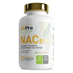 Nac 599mg - 90 Cápsulas Veganas - Antioxidantes - Lifepro