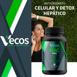 Nac Pro Vecos 90 Cápsulas | Antioxidante Y Detox Celular | Nac 600 Mg + Ácido Alfa Lipoico