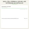 NAD+ Cell Formula 100 mg, Life Extension 30 cápsulas