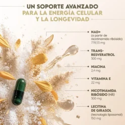 NAD+ Liposomal Antienvejecimiento 30 días Vitalidad N2 Natural Nutrition 60 cápsulas