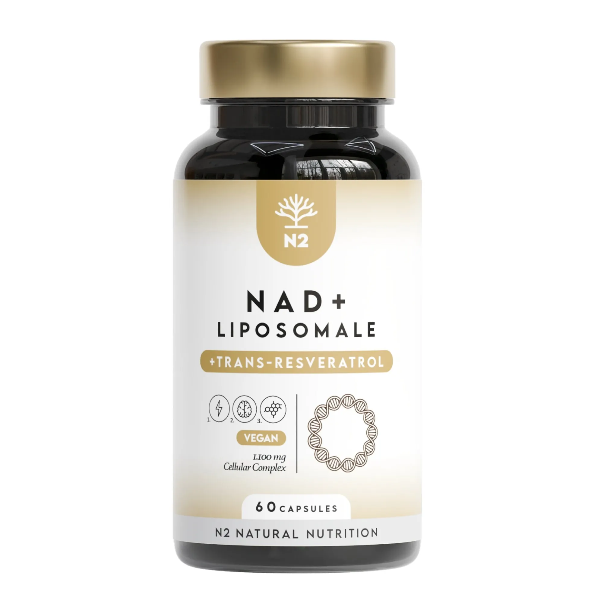 NAD+ Liposomal Antienvejecimiento 30 días Vitalidad N2 Natural Nutrition 60 cápsulas