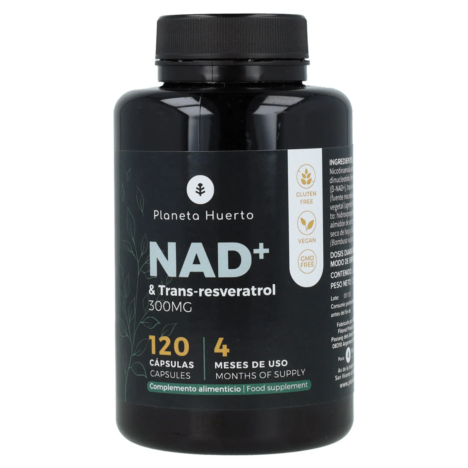 NAD+ Transresveratrol Planeta Huerto 120 cápsulas