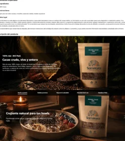 Nibs De Cacao Crudo Bio - 1kg | Cacao Puro Ecológico Vegano Para Repostería Y Bebidas, Sin Azúcares Añadidos, Sin Gluten