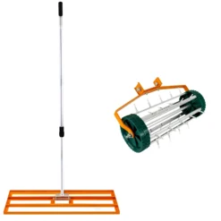 Nivelador De 100 Cm Y Aireador De Césped – Naranja