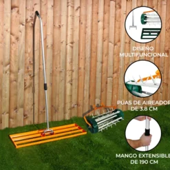 Nivelador De 100 Cm Y Aireador De Césped – Naranja