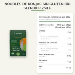 Noodles de Konjac Sin Gluten bio Slendier 250 g