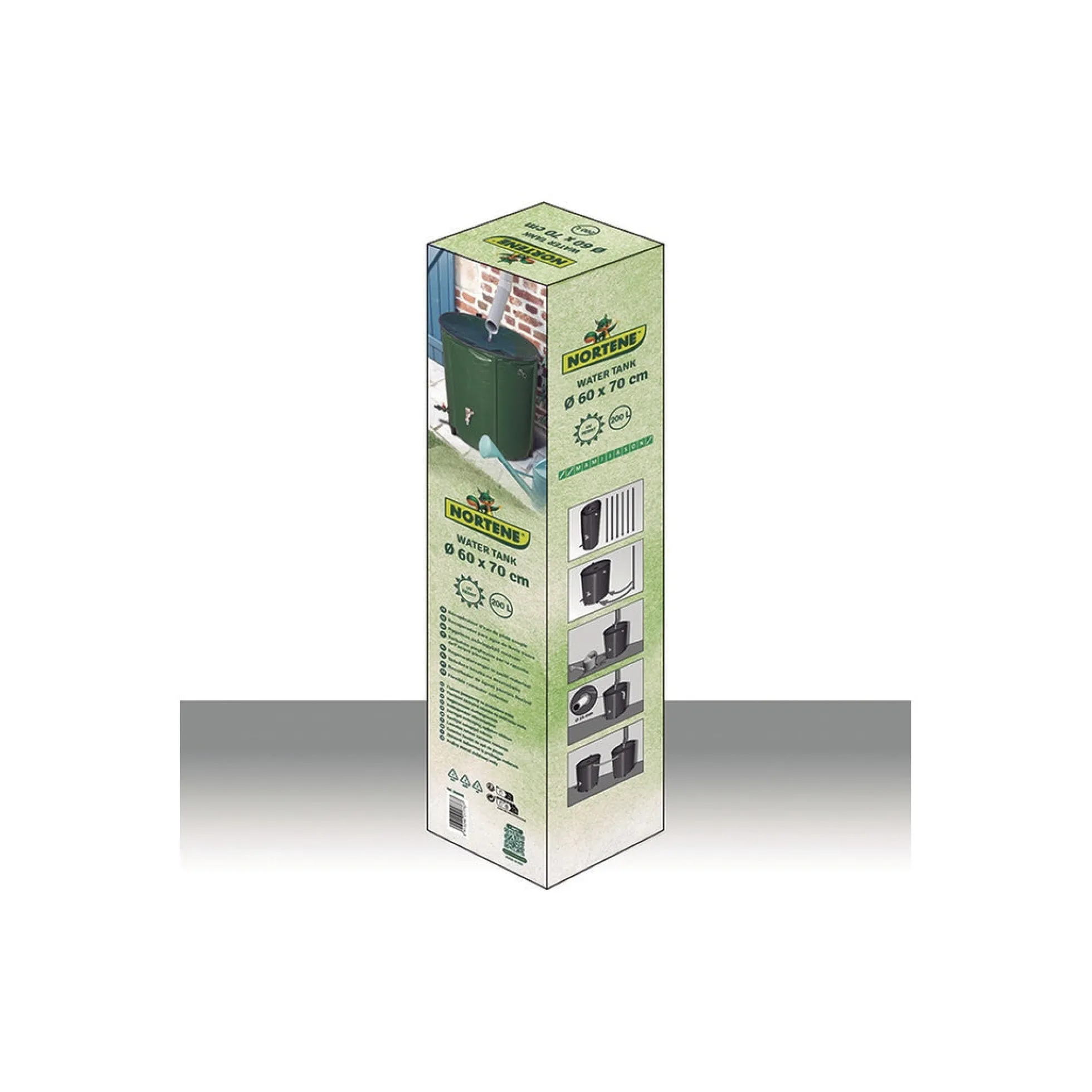 Nort Water Tank 200 L 60x70 Cm Verde Nortene