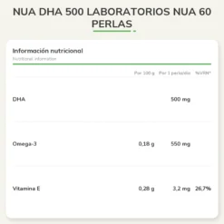 Nua DHA 500 Laboratorios Nua 60 Perlas
