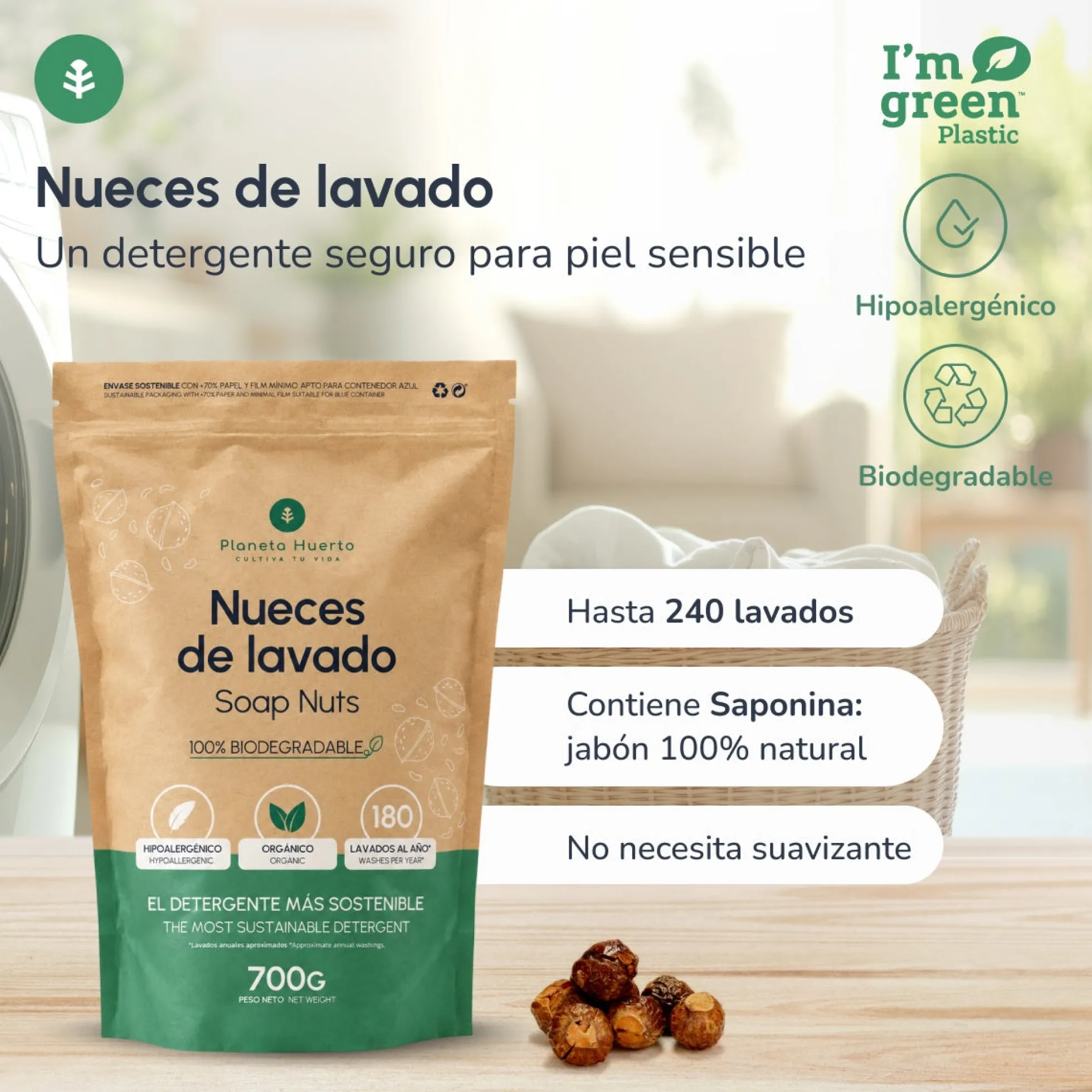 Nueces de Lavado Planeta Huerto 700 gr