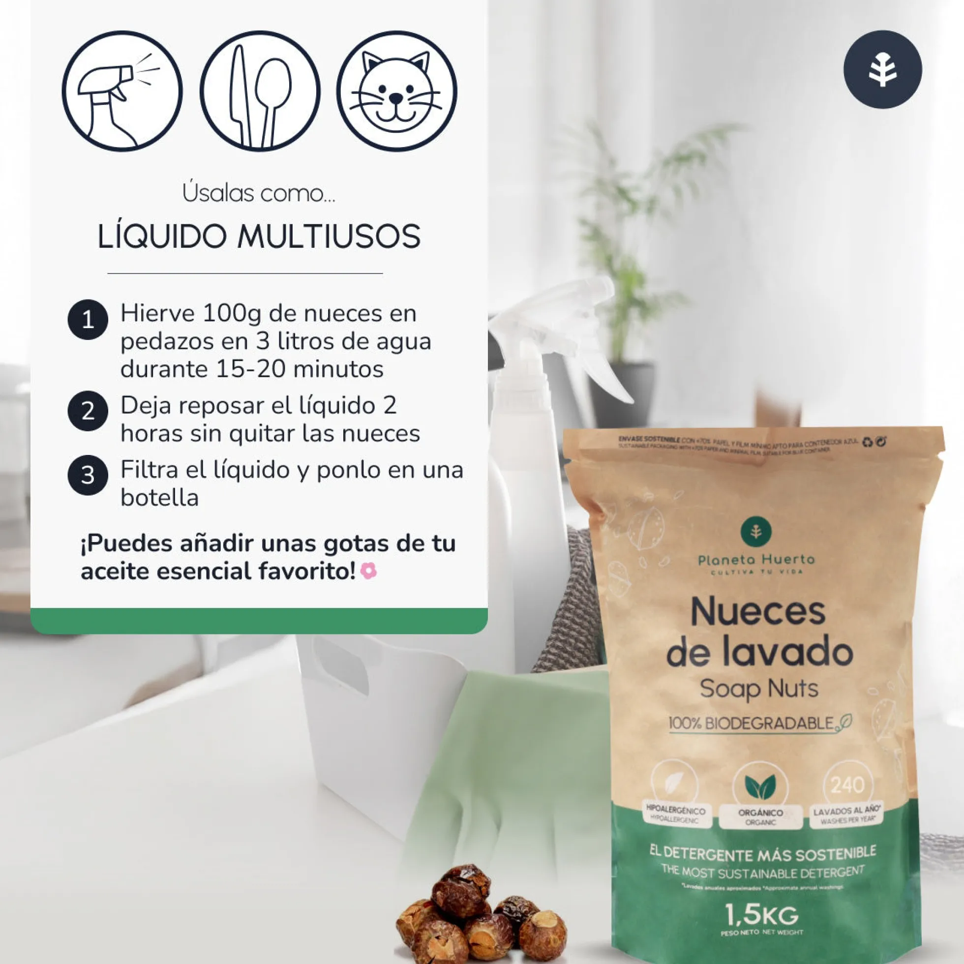 Nueces de Lavado Planeta Huerto 1,5 kg