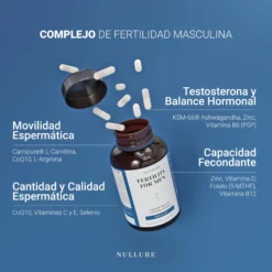 Nullure Fertilidad Masculina Con L-carnitina, Coq10 Y L-arginina (120 Cápsulas)