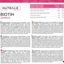 Nutralie Biotina complex 10000 mcg pelo, piel, uñas, 120 cápsulas