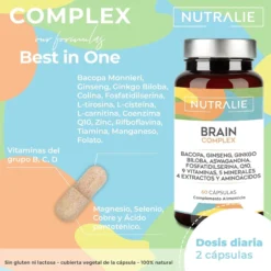 Nutralie Brain Complex Nootrópico con Agilidad Mental 60 Cápsulas