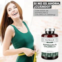 Nutralie Espirulina & Chlorella 1800mg energía y fuerza 180 cápsulas