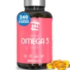 Omega 3 Capsulas 1000mg - 240 Perlas Blandas Enriquecido Con Vitamina E - Omega-3 Con 350mg Epa - 250mg Dha (4 Meses)