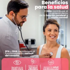 Omega 3 Capsulas 1000mg - 240 Perlas Blandas Enriquecido Con Vitamina E - Omega-3 Con 350mg Epa - 250mg Dha (4 Meses)