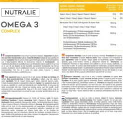 Omega 3 Complex 2000mg + Vit E y D3 DHA EPA Nutralie 60 Softgels