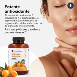Omega 7 Espino Amarillo Planeta Huerto 180 Perlas
