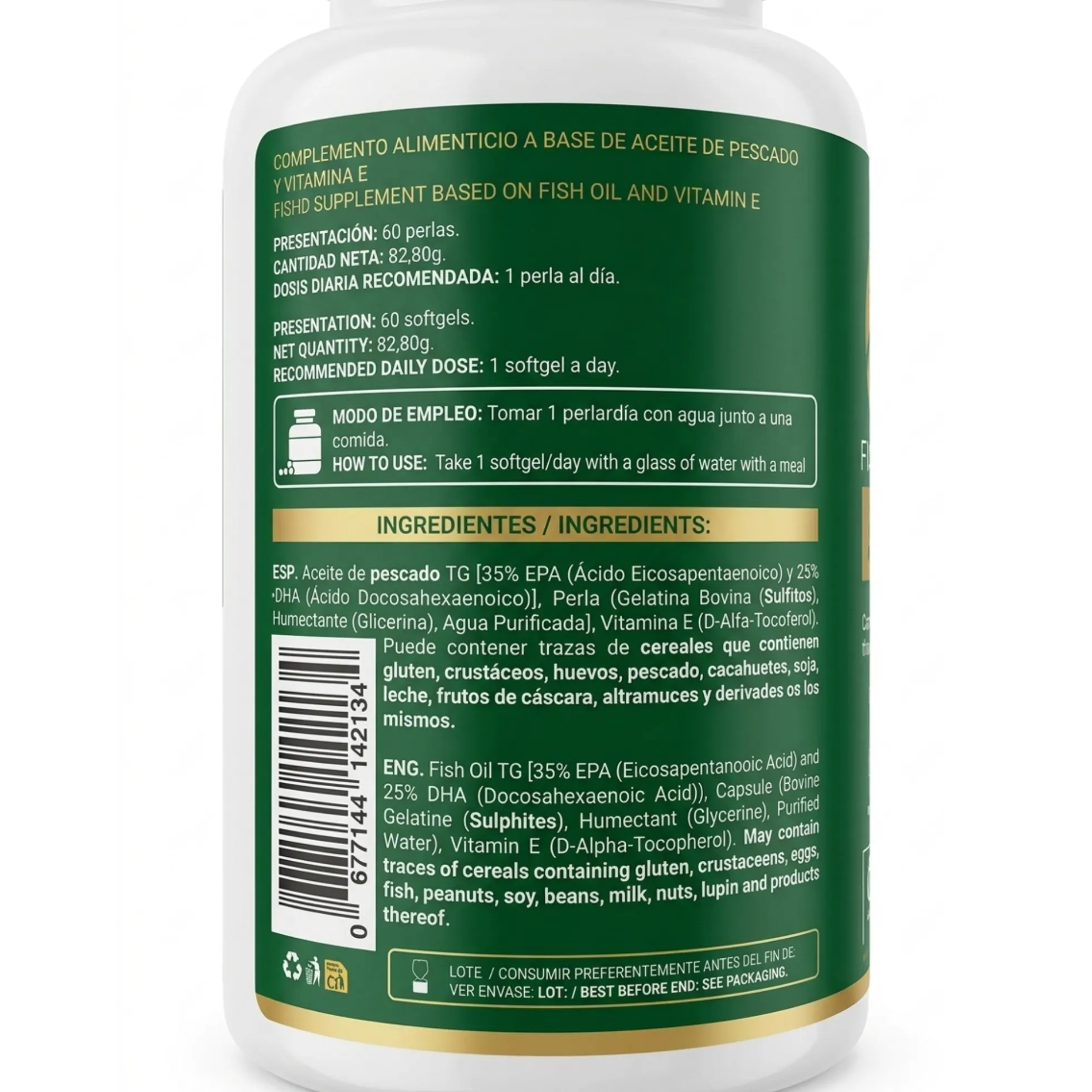 Omega-3 1000mg Efne (alta Concentración Epa/dha) · Certificado Ifos™ 5 Estrellas