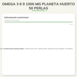Omega 3 6 9 1000 mg Planeta Huerto 50 perlas