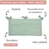 Organizador De Cuna Con Compartimentos Muselina Salvia