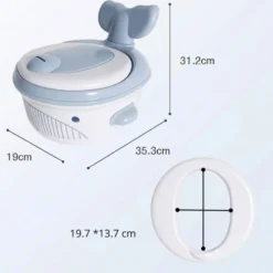 Orinal Infantil 3 En 1 Para Bebé, Tapa Extraíble, Asiento Acolchado Y Antisalpicaduras Bathby