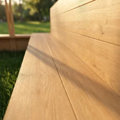 Outsunny Arenero Para Niños De Madera Con Toldo Ajustable 106x106x115 Cm Natural