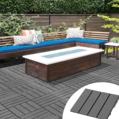 Outsunny Baldosas Cuadradas Para Suelos 30x30 Paquete De 9 Piezas Cubre 0.81 M²