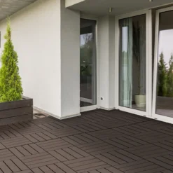 Outsunny Baldosas Cuadradas Para Suelos 30x30 Paquete De 9 Piezas Cubre 0.81 M²