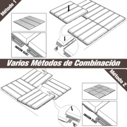 Outsunny Baldosas Cuadradas Para Suelos 30x30 Paquete De 9 Piezas Cubre 0.81 M²