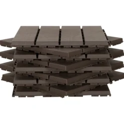 Outsunny Baldosas Cuadradas Para Suelos 30x30 Paquete De 9 Piezas Cubre 0.81 M²
