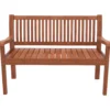 Outsunny Banco De Jardín De Madera Con Funda Impermeable Marrón Claro