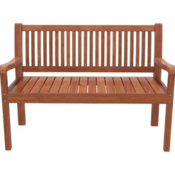 Outsunny Banco De Jardín De Madera Con Funda Impermeable Marrón Claro