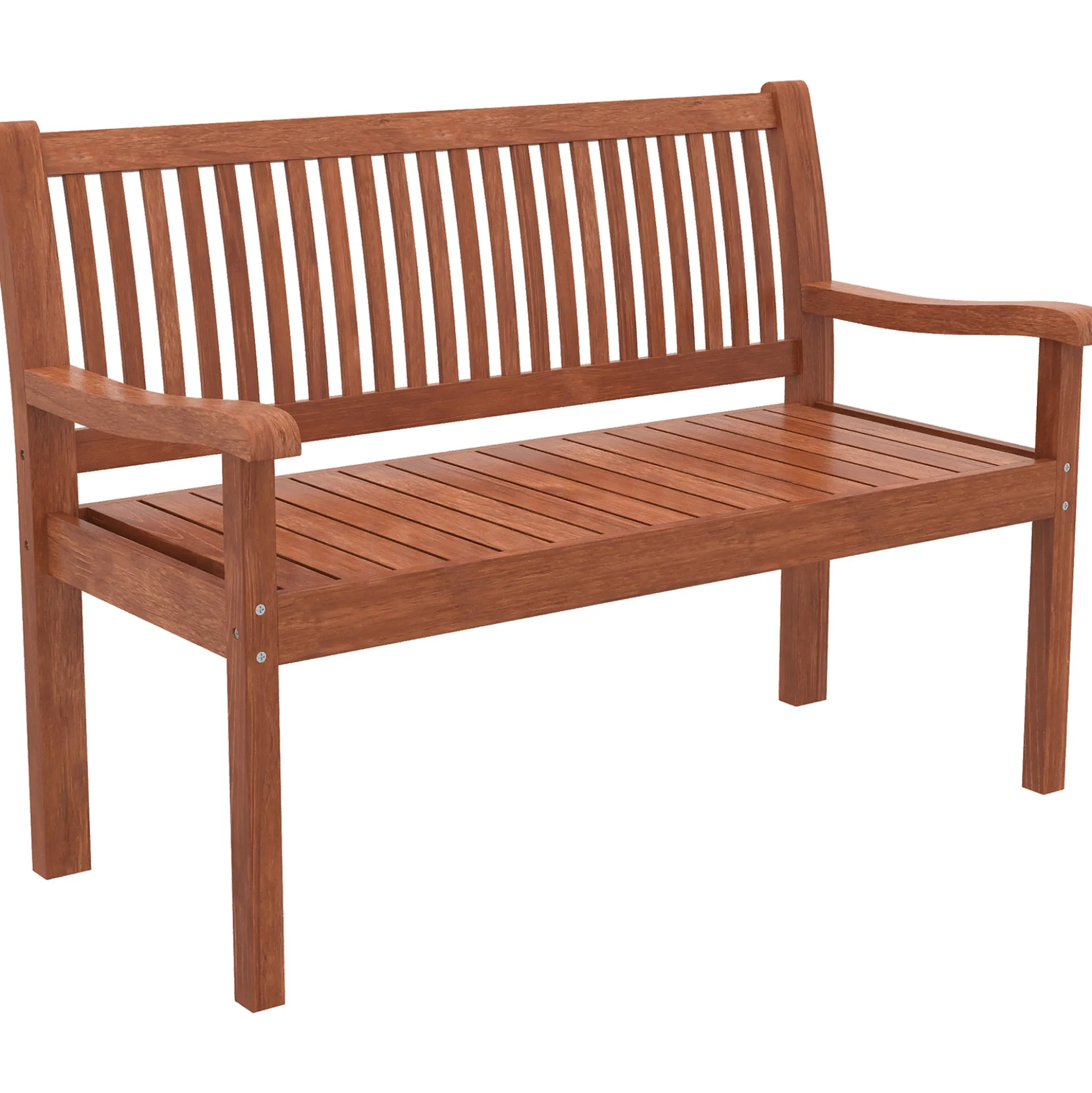 Outsunny Banco De Jardín De Madera Con Funda Impermeable Marrón Claro