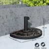 Outsunny Base De Sombrilla Peso 9 Kg En Forma De Semicírculo 50x31x32 Cm Bronce
