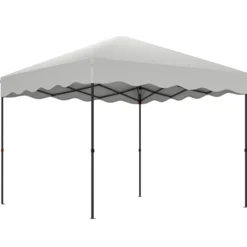 Outsunny Carpa Plegable Pop-up Gazebo 3x3 M Con Protección Uv 50+ Blanco
