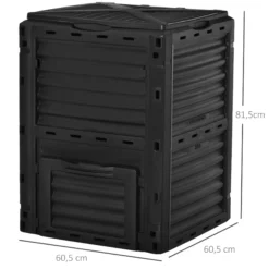 Outsunny Compostador Capacidad 300l Para Producción Abono Orgánico