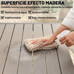 Outsunny Conjunto De Mesa Y Sillas Jardín Con 8 Sillas Y Mesa Extensible Gris