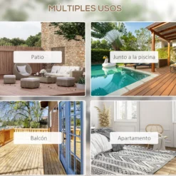 Outsunny Conjunto De 2 Sillas De Camping Plegables Con Reposabrazos Para Jardín