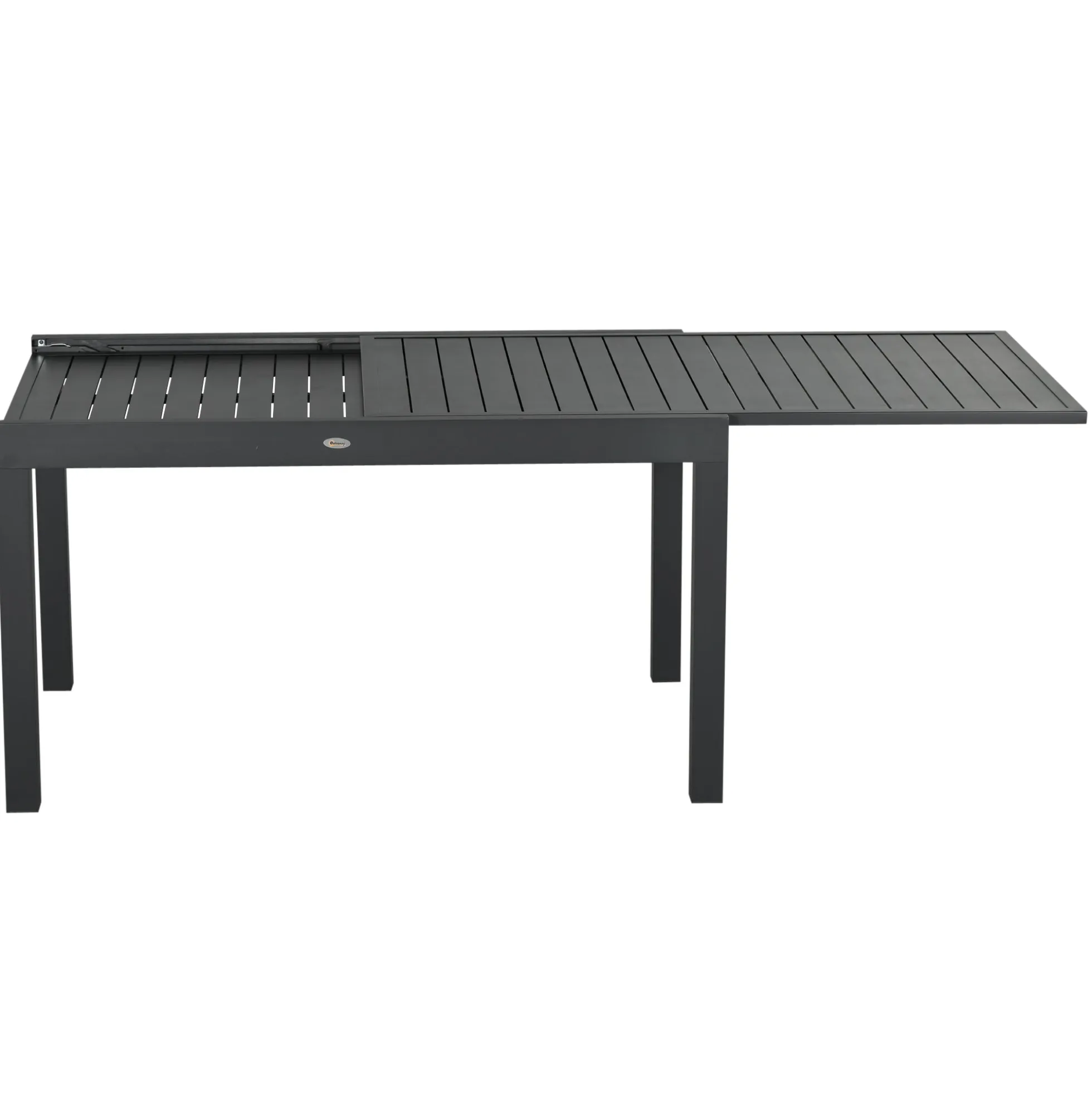 Outsunny Conjunto Muebles De Jardín Con Mesa Extensible 8 Sillas Apilables Gris