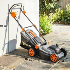 Outsunny Cortacésped A Batería Inalámbrico 18v Con 2 Baterías De 4ah Y Cargador