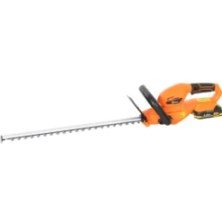 Outsunny Cortasetos Eléctrico Con Batería De 2000mah Y Cuchilla De 51 Cm Naranja